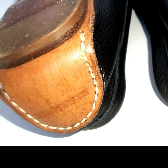 Jil Sander Black Leather Handmade Handstitched Loafers 40M 10M $960 - Picture 1 of 8
